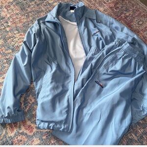 Ellesse Woman’s Light Blue Windbreaker Jacket and Pants Set Made in Italy